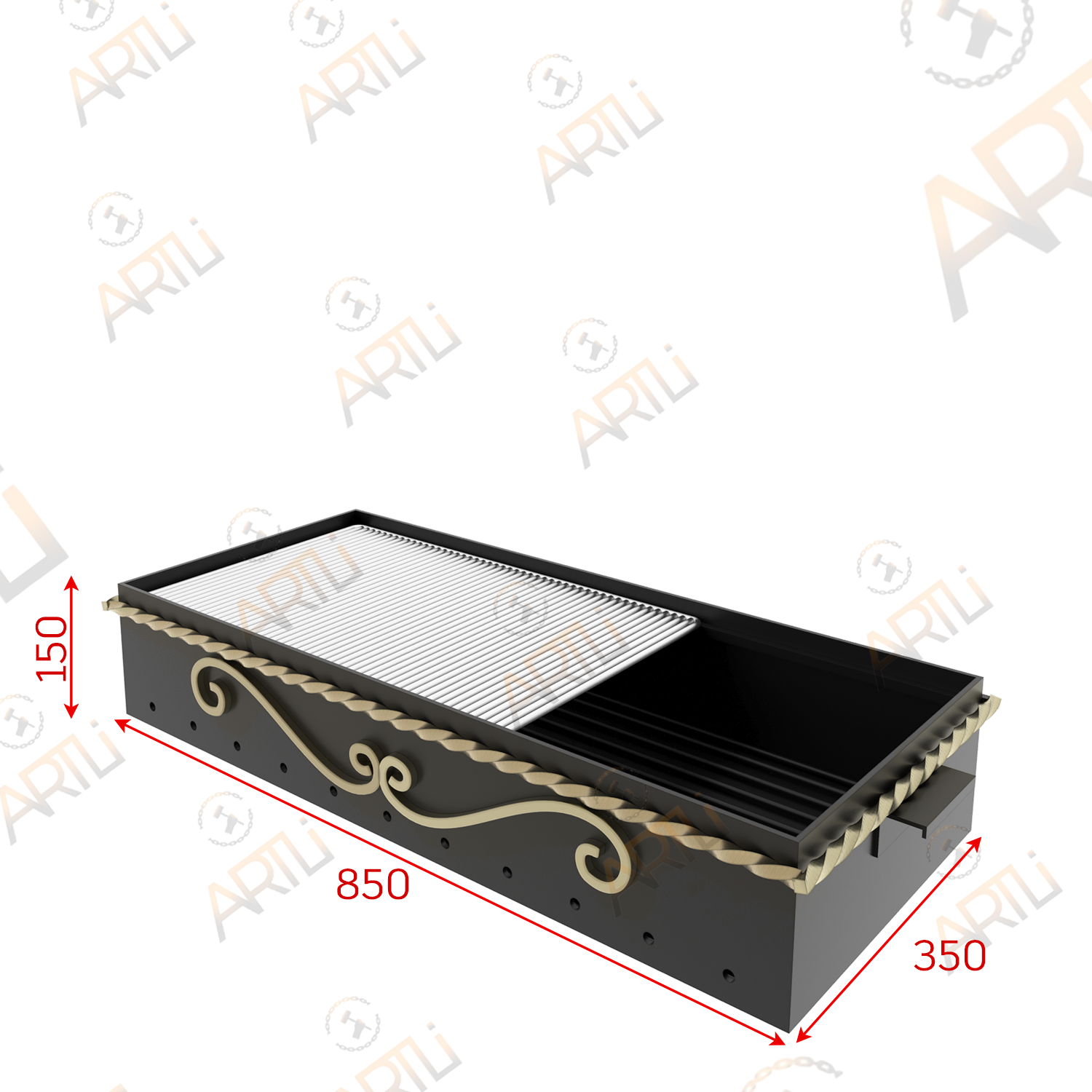 Жаровня без прорезей 85x35 см