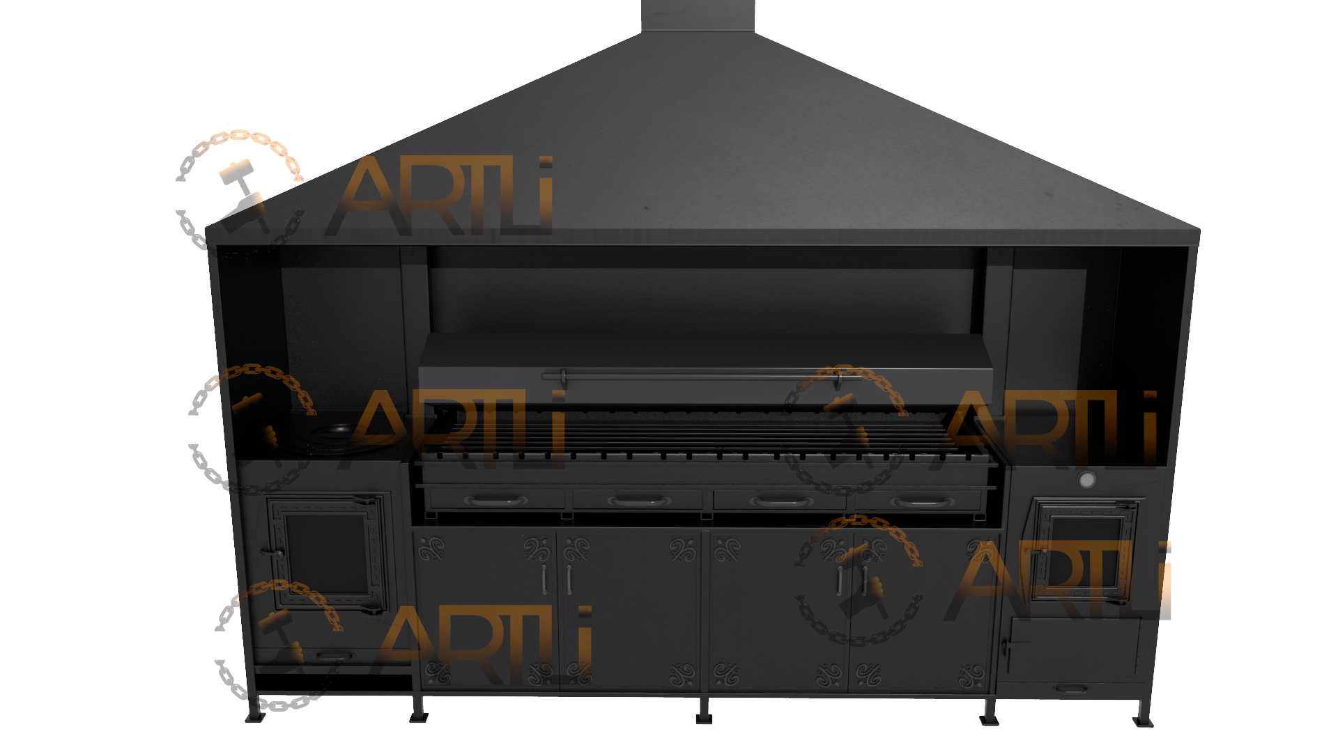 Мангальный комплекс с печью для запекания "Grill Land"
