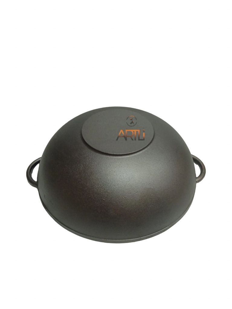 Сковородка Wok чугунная с двумя ручками без крышки 3/4/5л