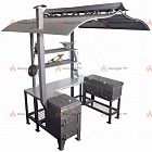 Мангал "Багдад-3 BBQ" с барбекю, печкой, крышей и большой столешницей