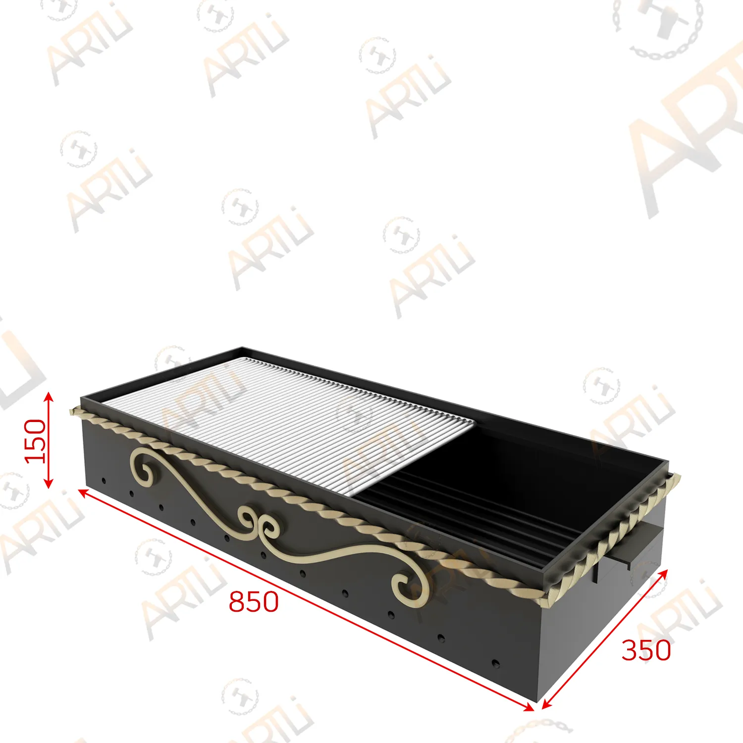 Жаровня без прорезей 85x35 см