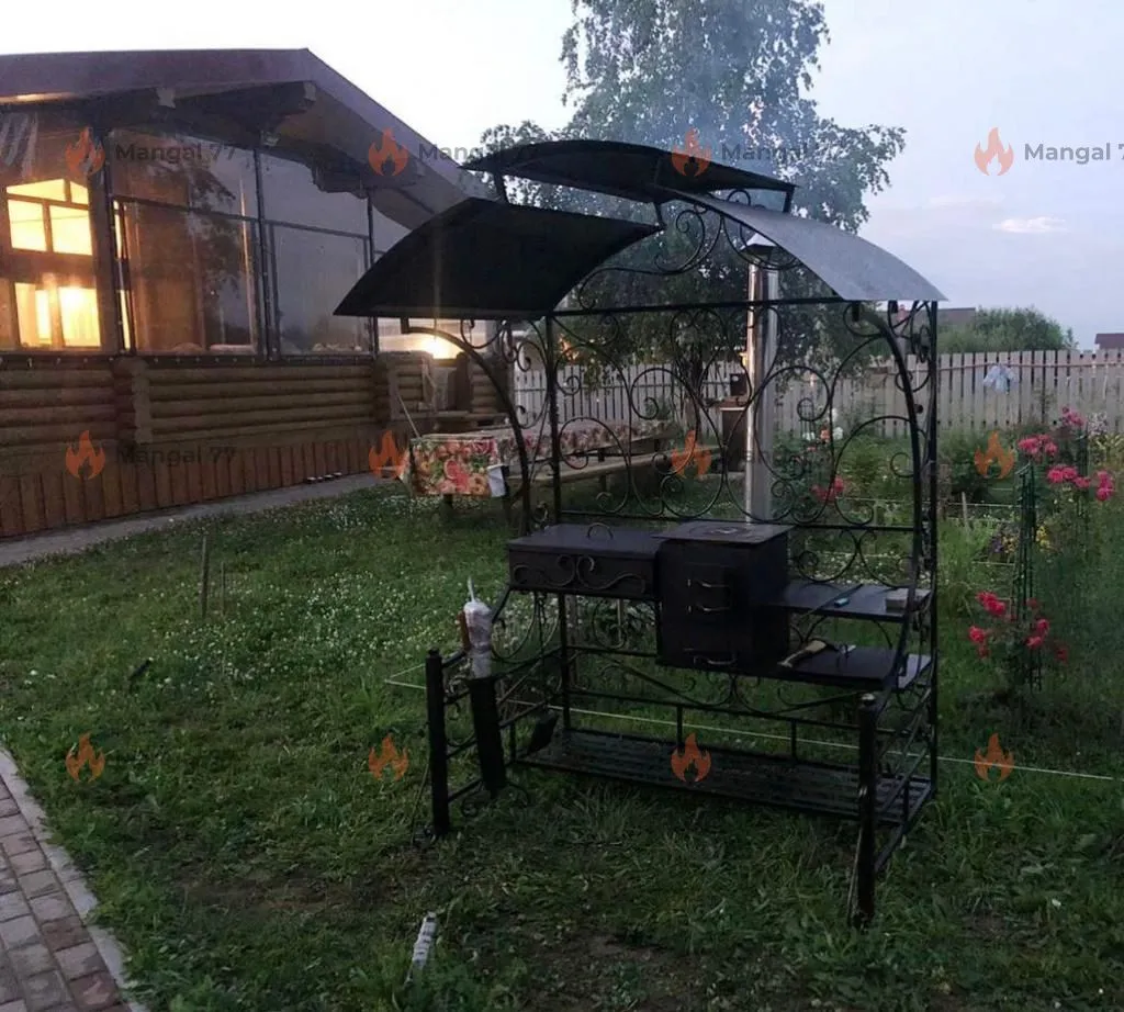 Дачный мангал с печкой Витос